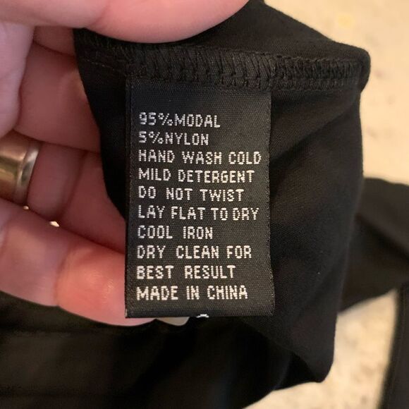 Mel & Lisa Deep Black Modal Long Sleeve T-Shirt sz S NWT - Picture 4 of 5